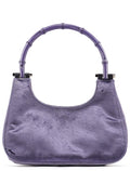1999 Purple Velvet Bamboo Shoulder Bag