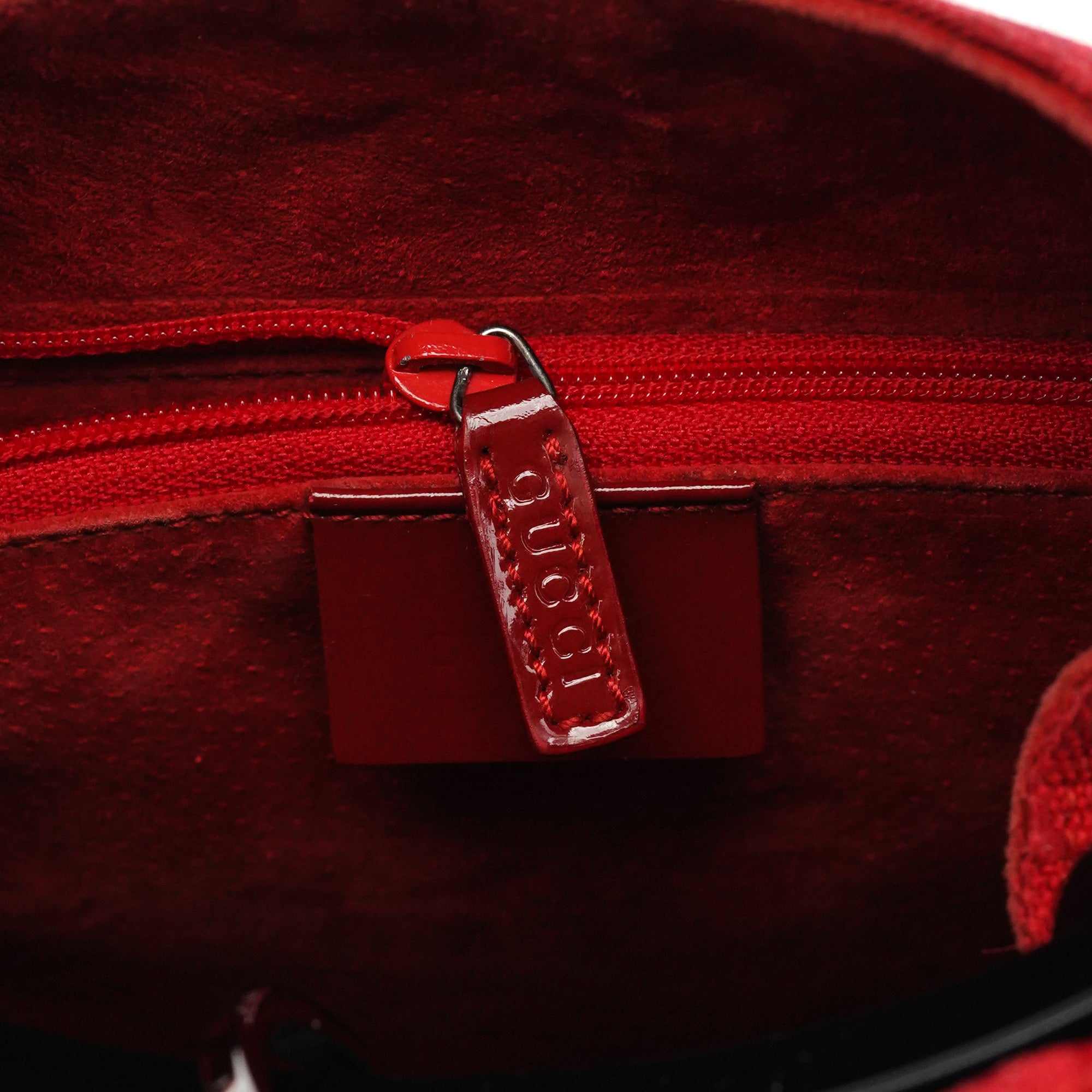 1999 Red GG Canvas Loop Shoulder Bag