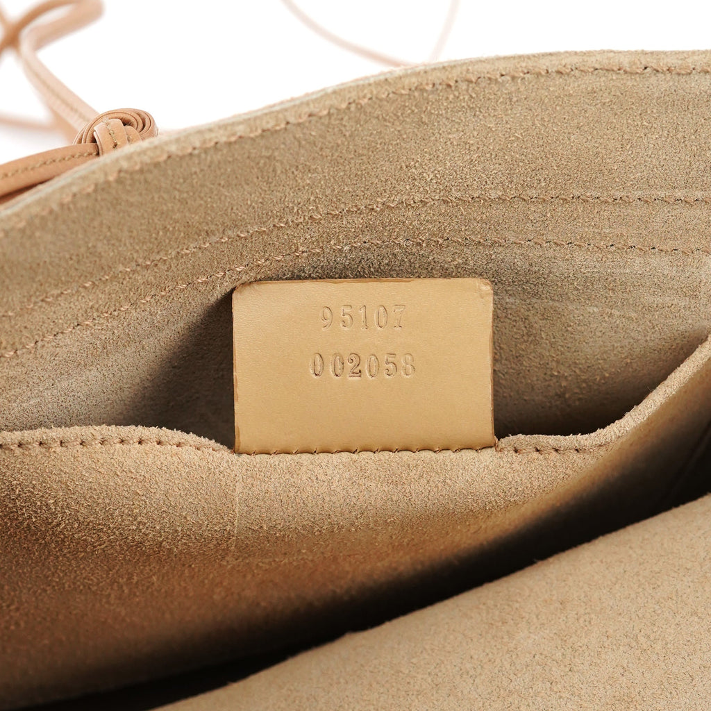 2001 Beige Suede Heart Crossbody Bag
