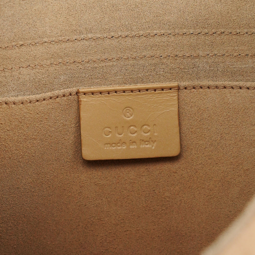 2001 Beige Suede Heart Crossbody Bag