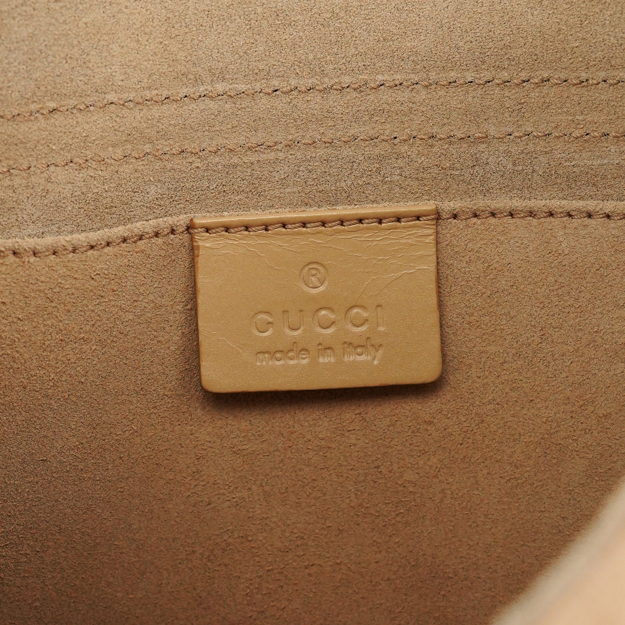 2001 Beige Suede Heart Crossbody Bag