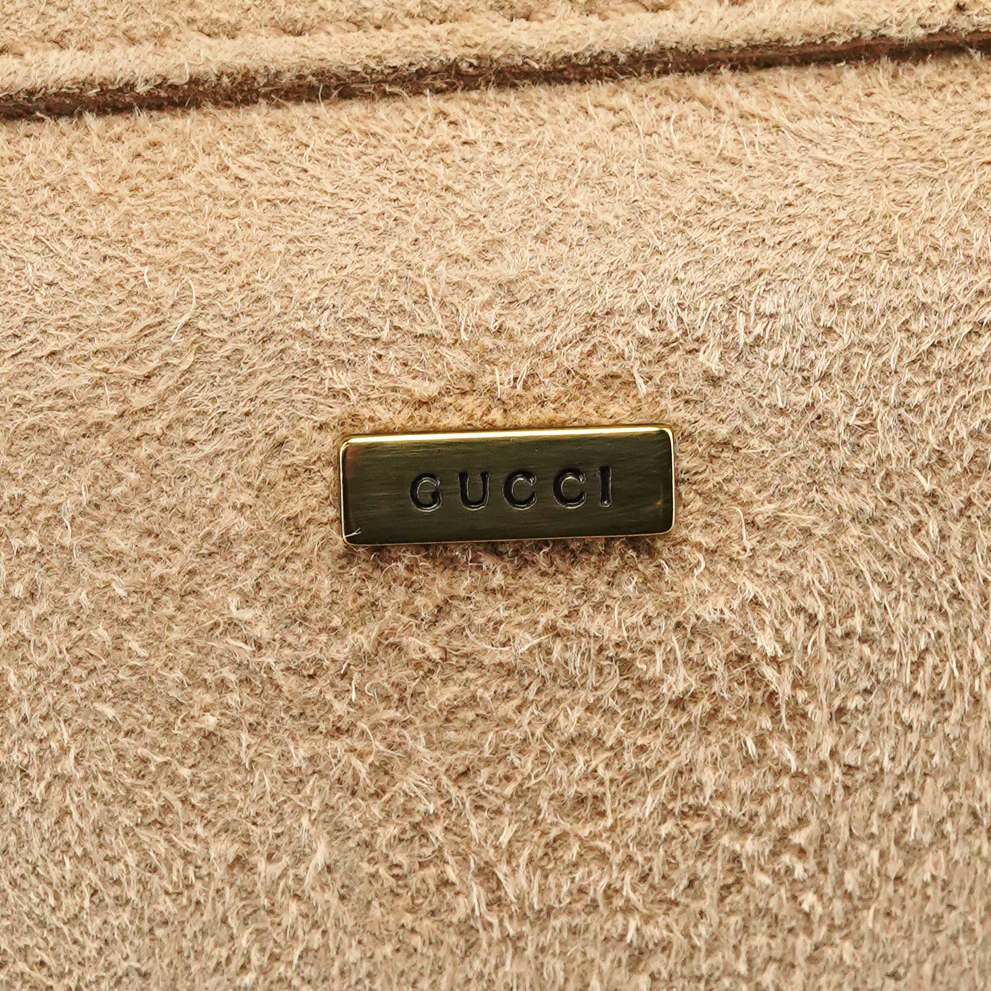 2001 Beige Suede Heart Crossbody Bag