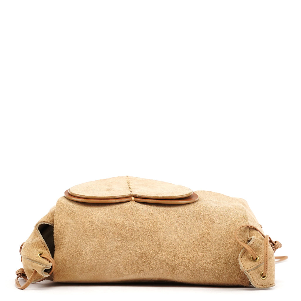 2001 Beige Suede Heart Crossbody Bag