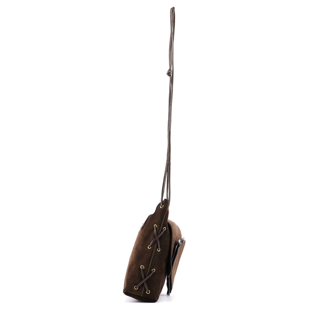 2001 Suede Heart Shoulder Bag