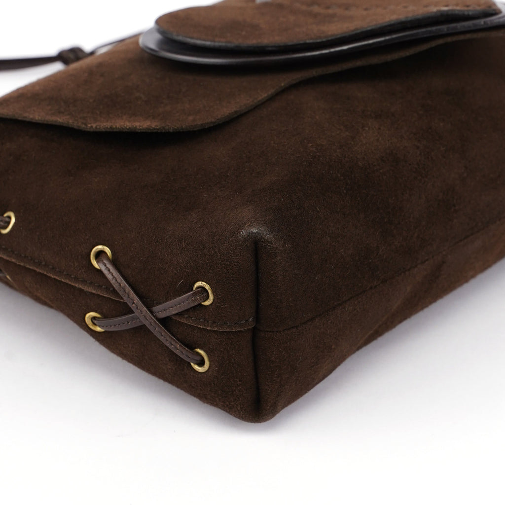 2001 Suede Heart Shoulder Bag