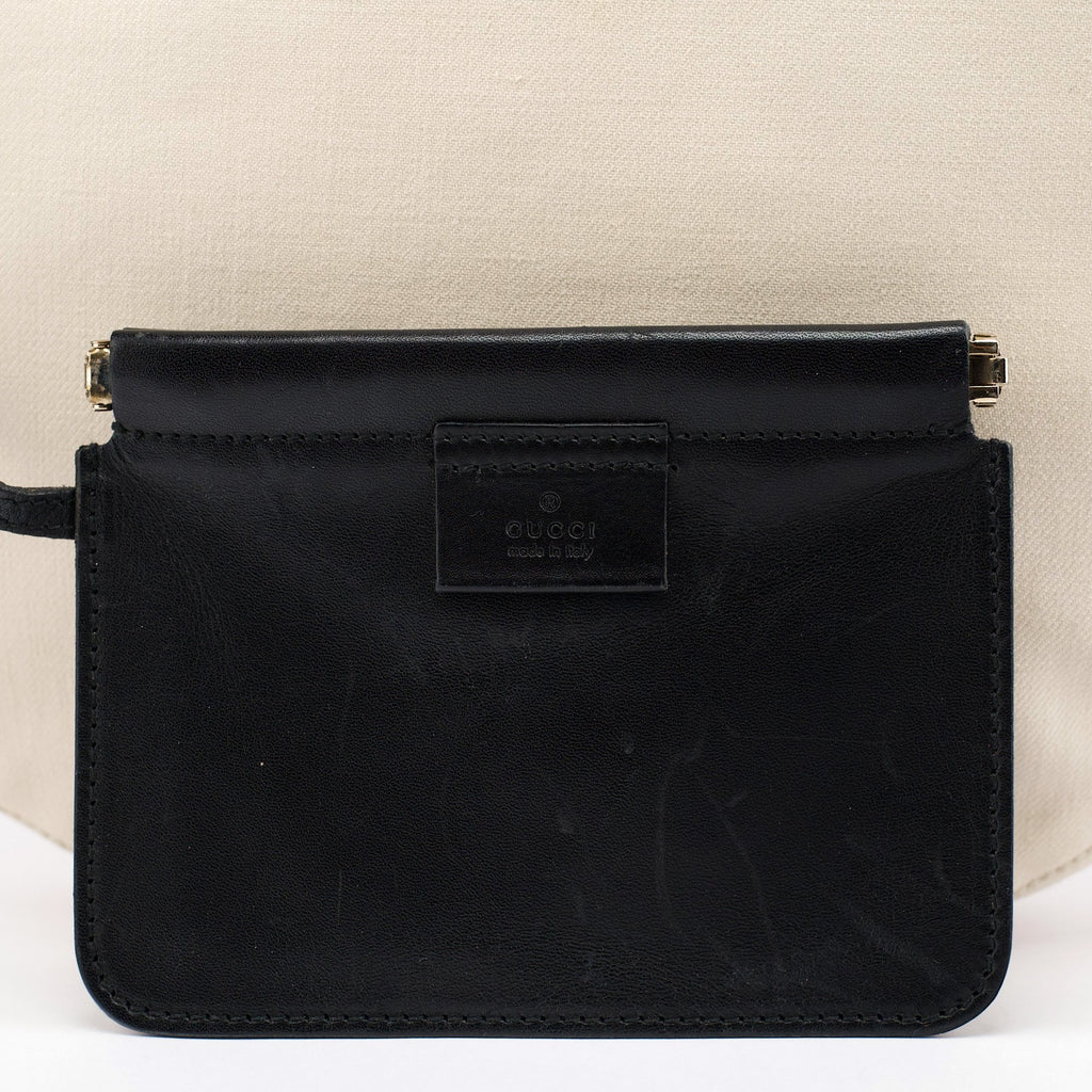 2002 Beige Canvas Hobo Shoulder Bag