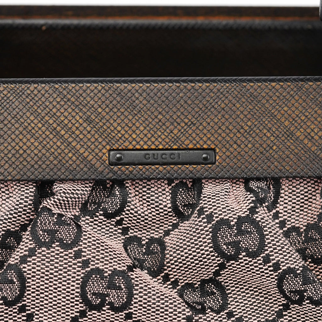 2002 Beige GG Wood Handle Doctor Bag