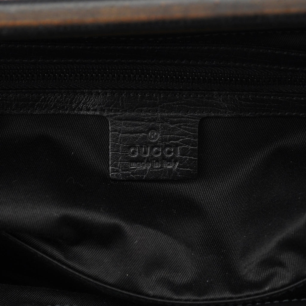 2002 Beige GG Wood Handle Doctor Bag