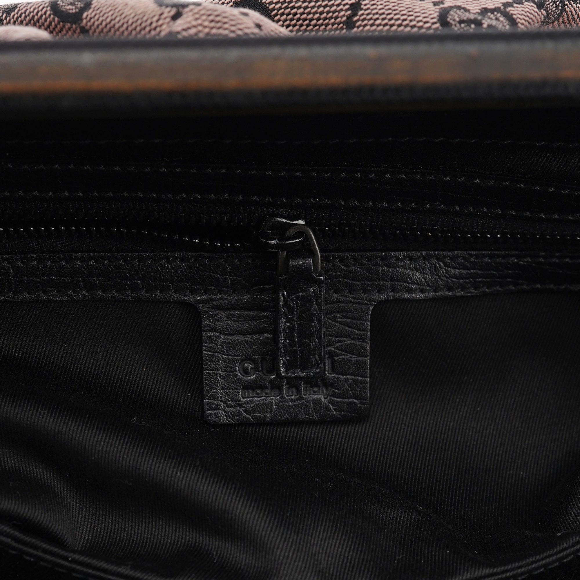 2002 Beige GG Wood Handle Doctor Bag