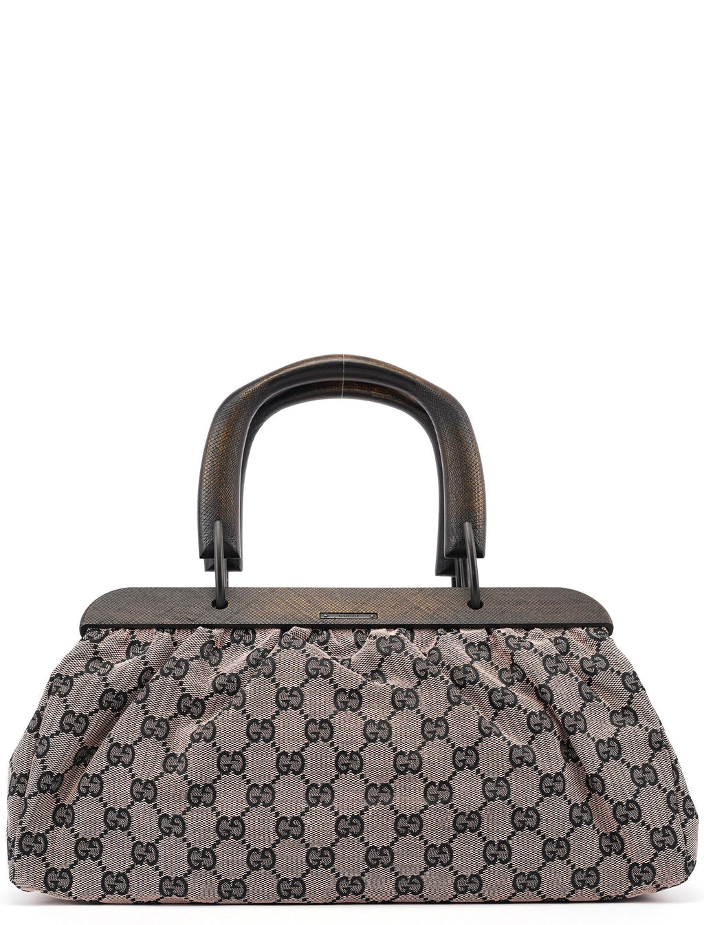 2002 Beige GG Wood Handle Doctor Bag