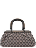 2002 Beige GG Wood Handle Doctor Bag