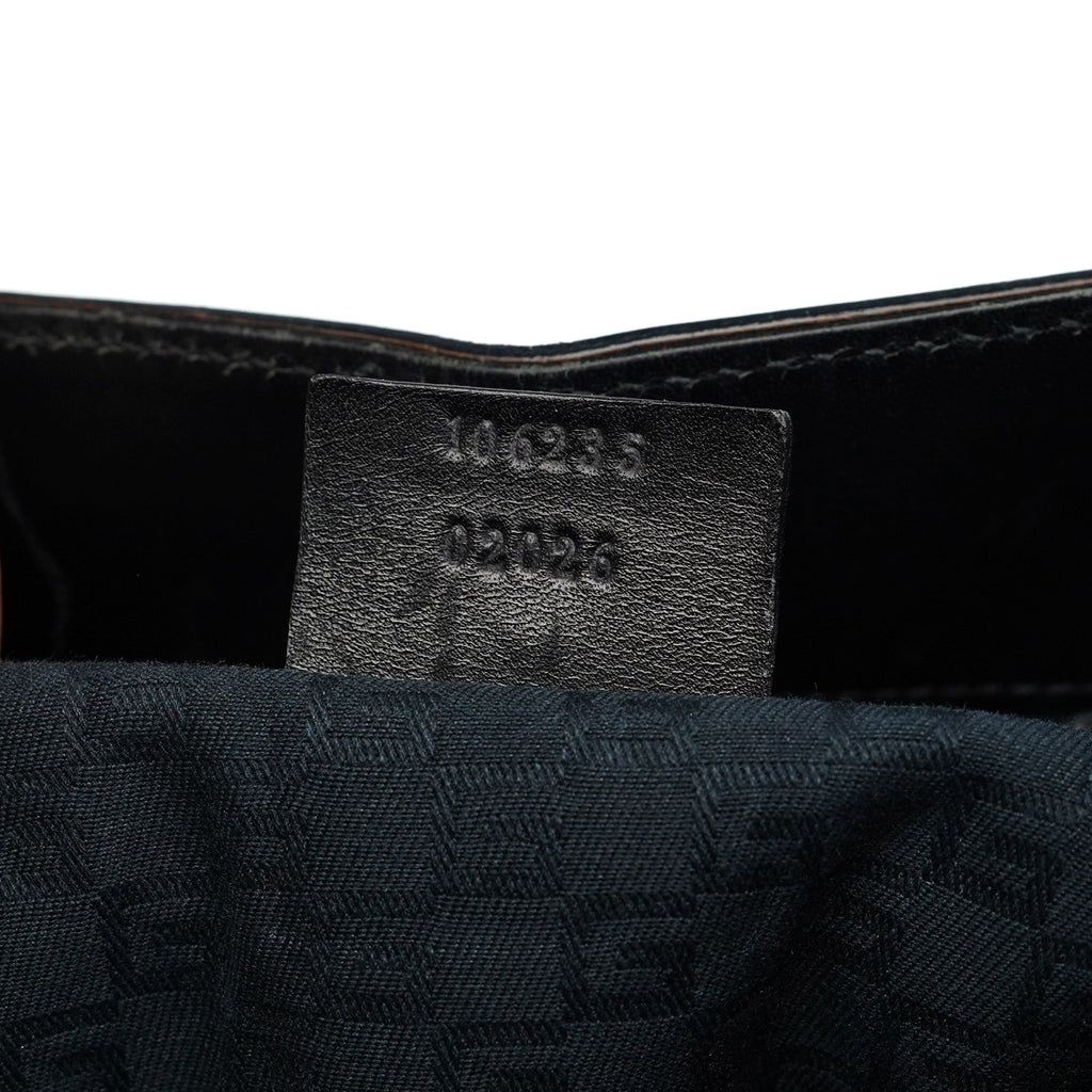 2002 Black Calfskin Wood Handle Bag