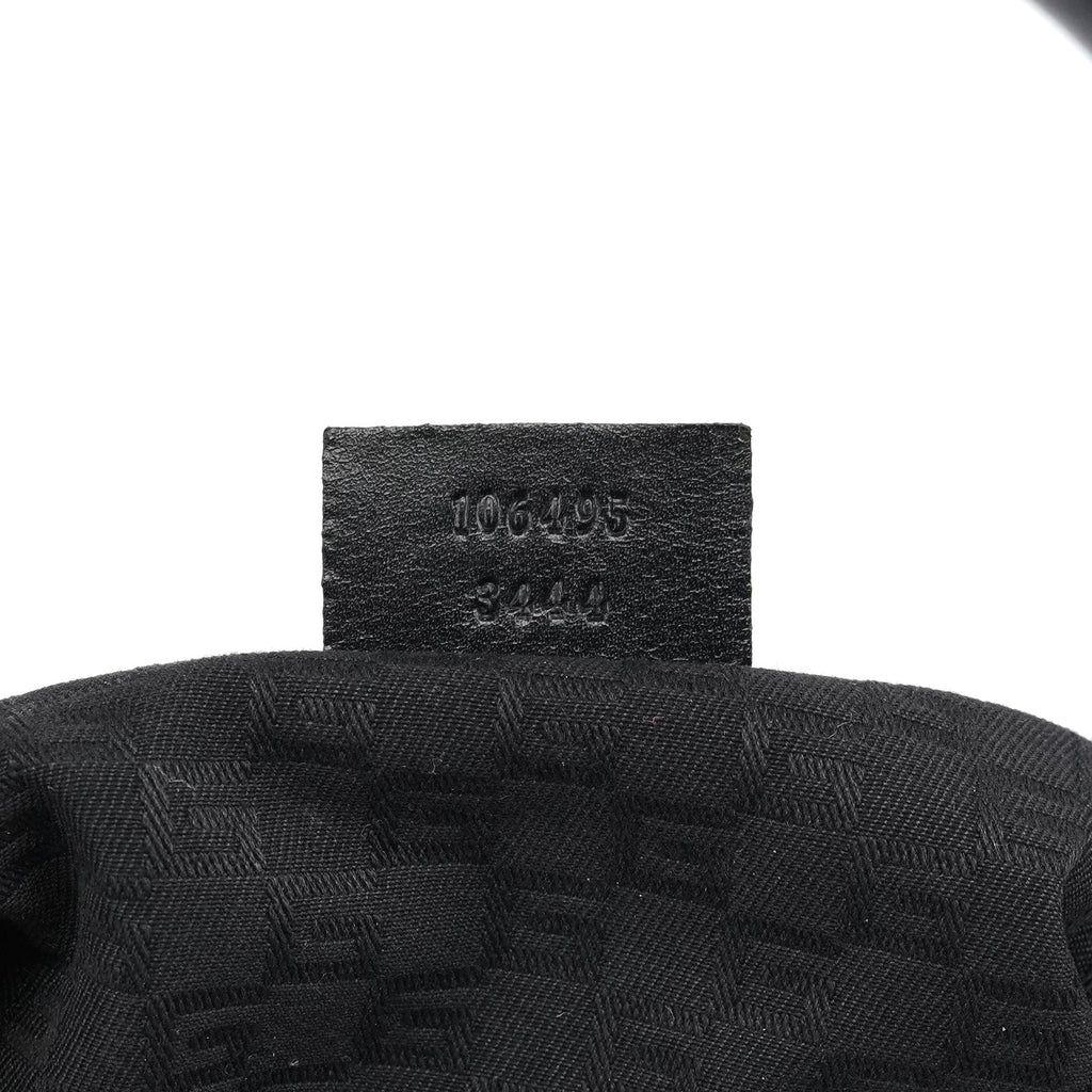 2002 Black Canvas Wood Handle Shoulder Bag
