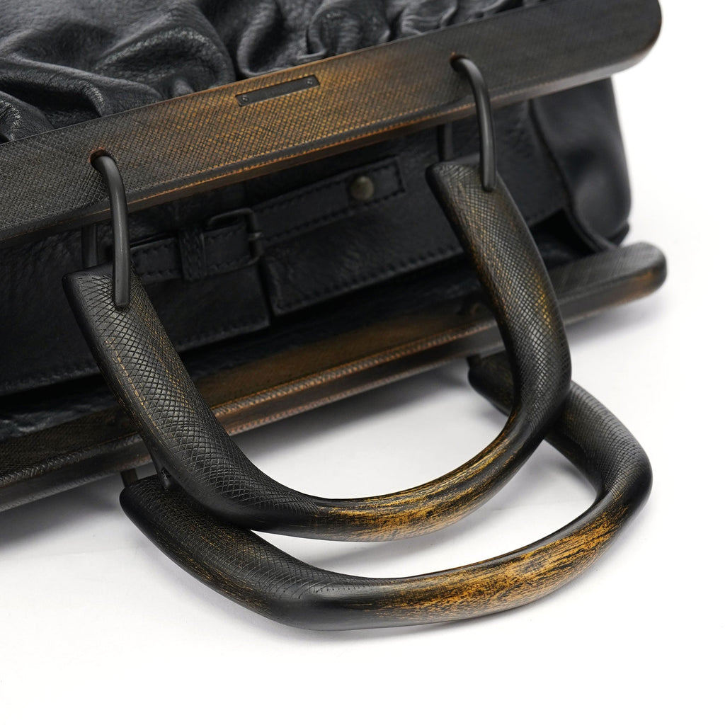 2002 Black Leather Runway Doctor Bag