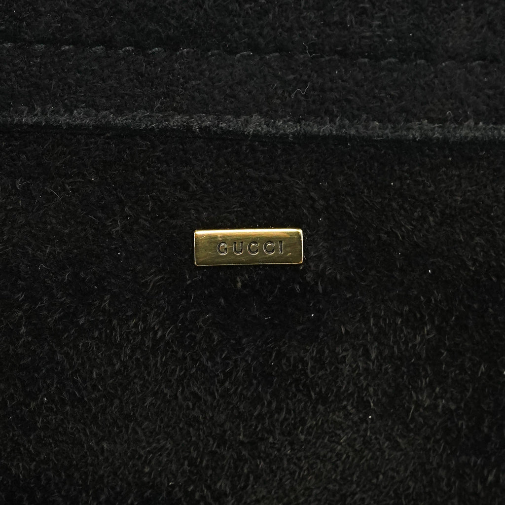 2002 Black Suede Heart Crossbody Bag