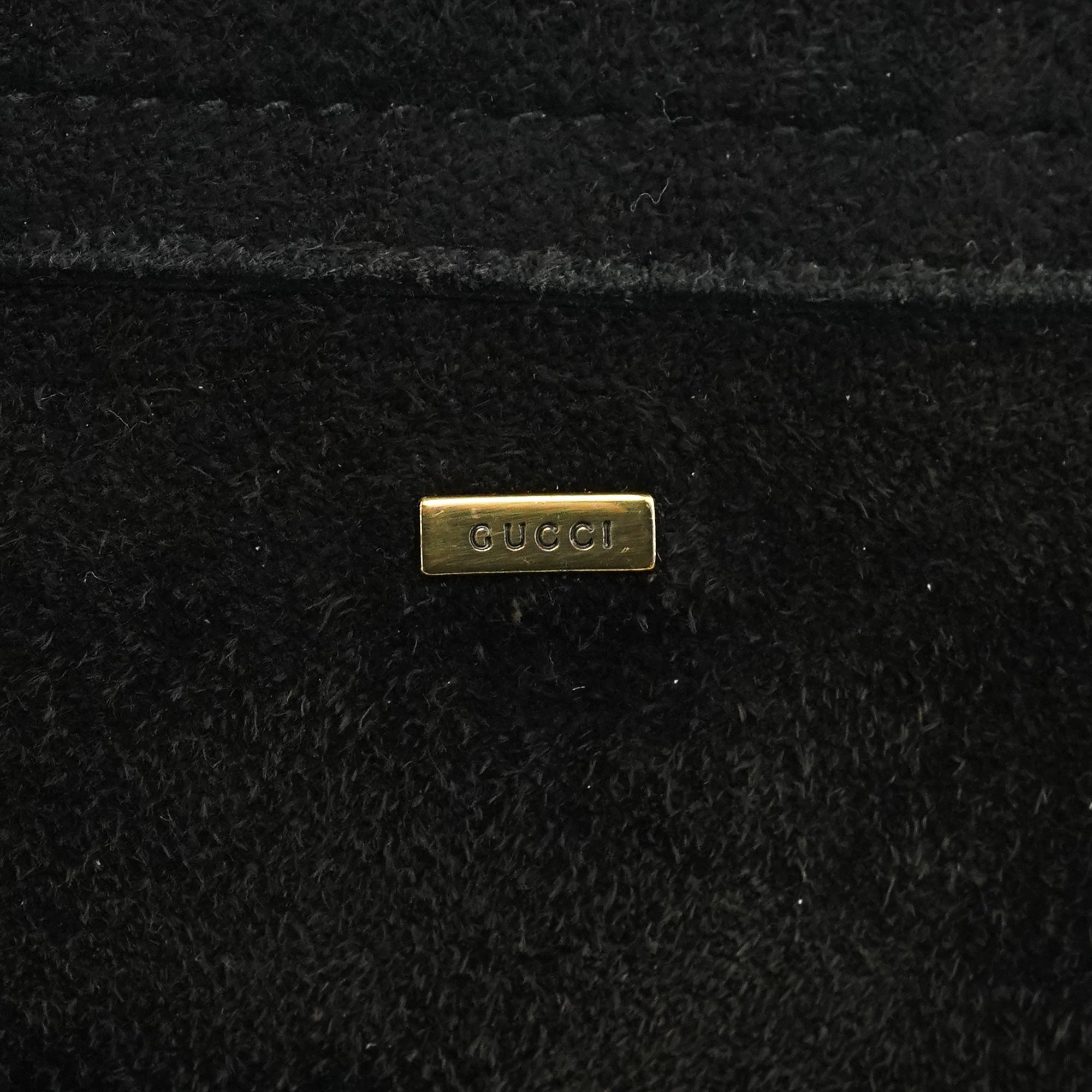 2002 Black Suede Heart Crossbody Bag