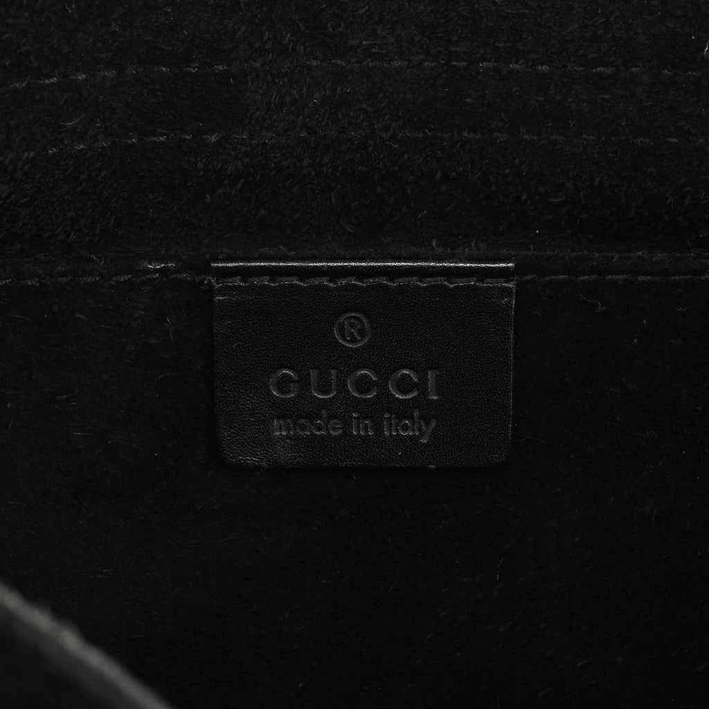 2002 Black Suede Heart Crossbody Bag