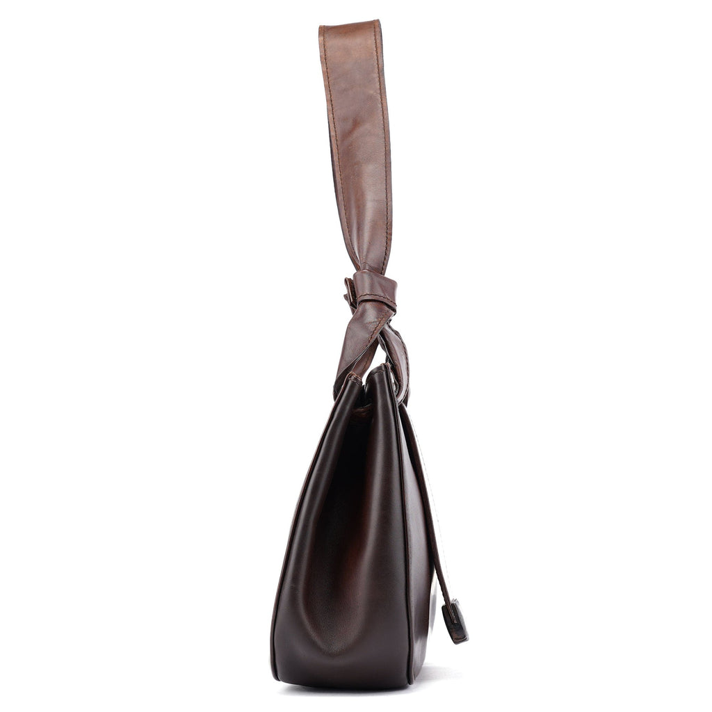 2002 Brown Calfskin Flap Shoulder Bag