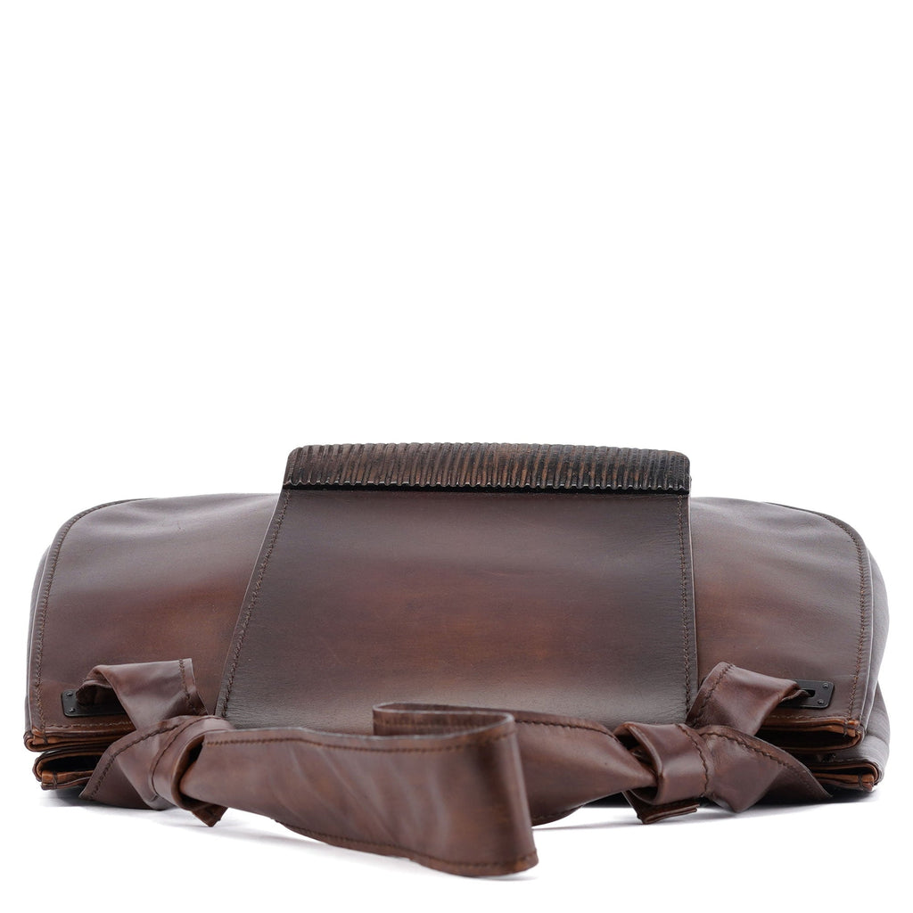 2002 Brown Calfskin Flap Shoulder Bag