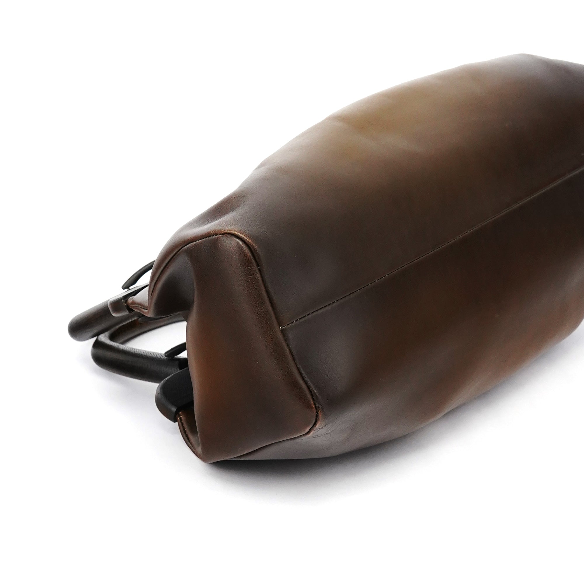 2002 Brown Leather Wood Handle Bag