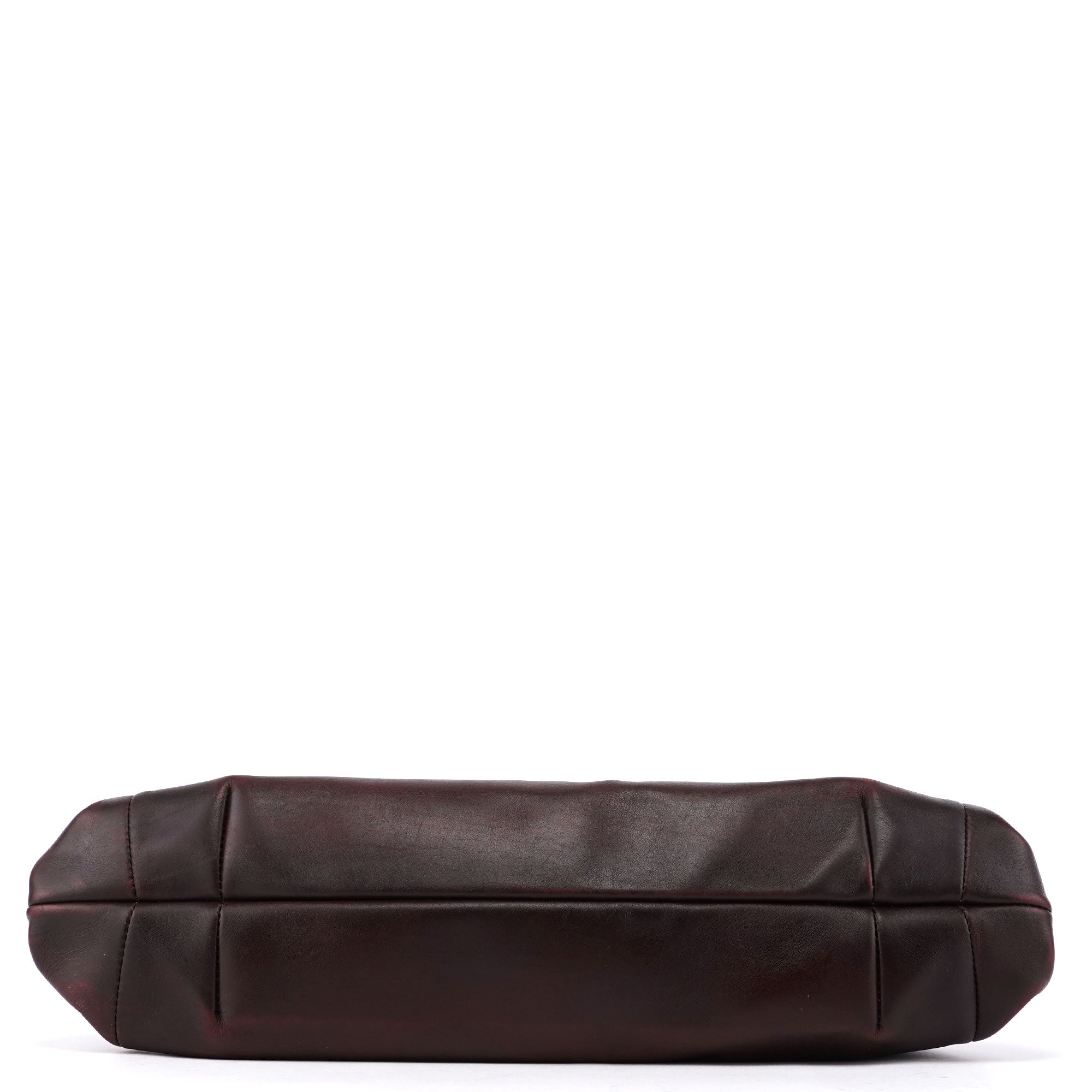 2002 Brown Leather Wood Handle Bag