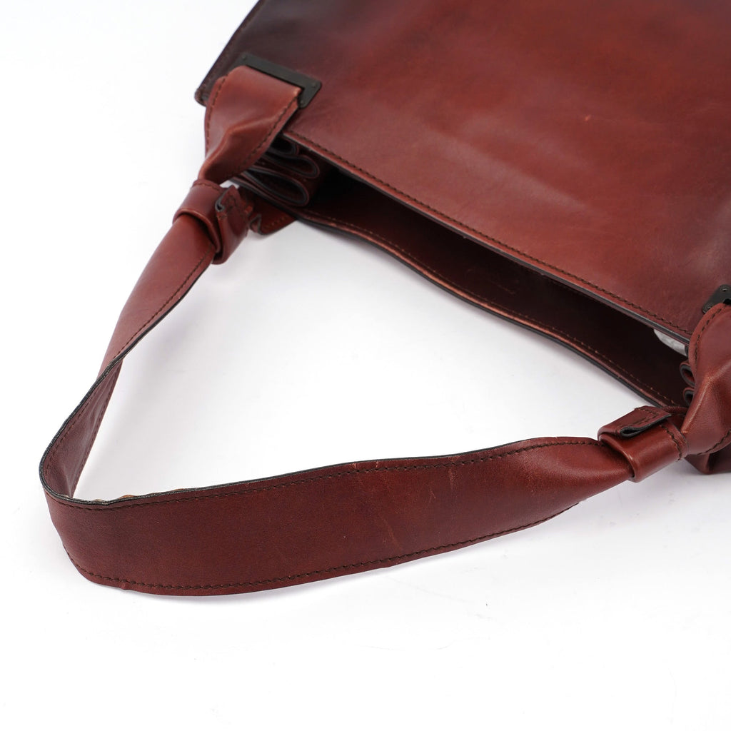 2002 Burgundy Calfskin Shoulder Bag