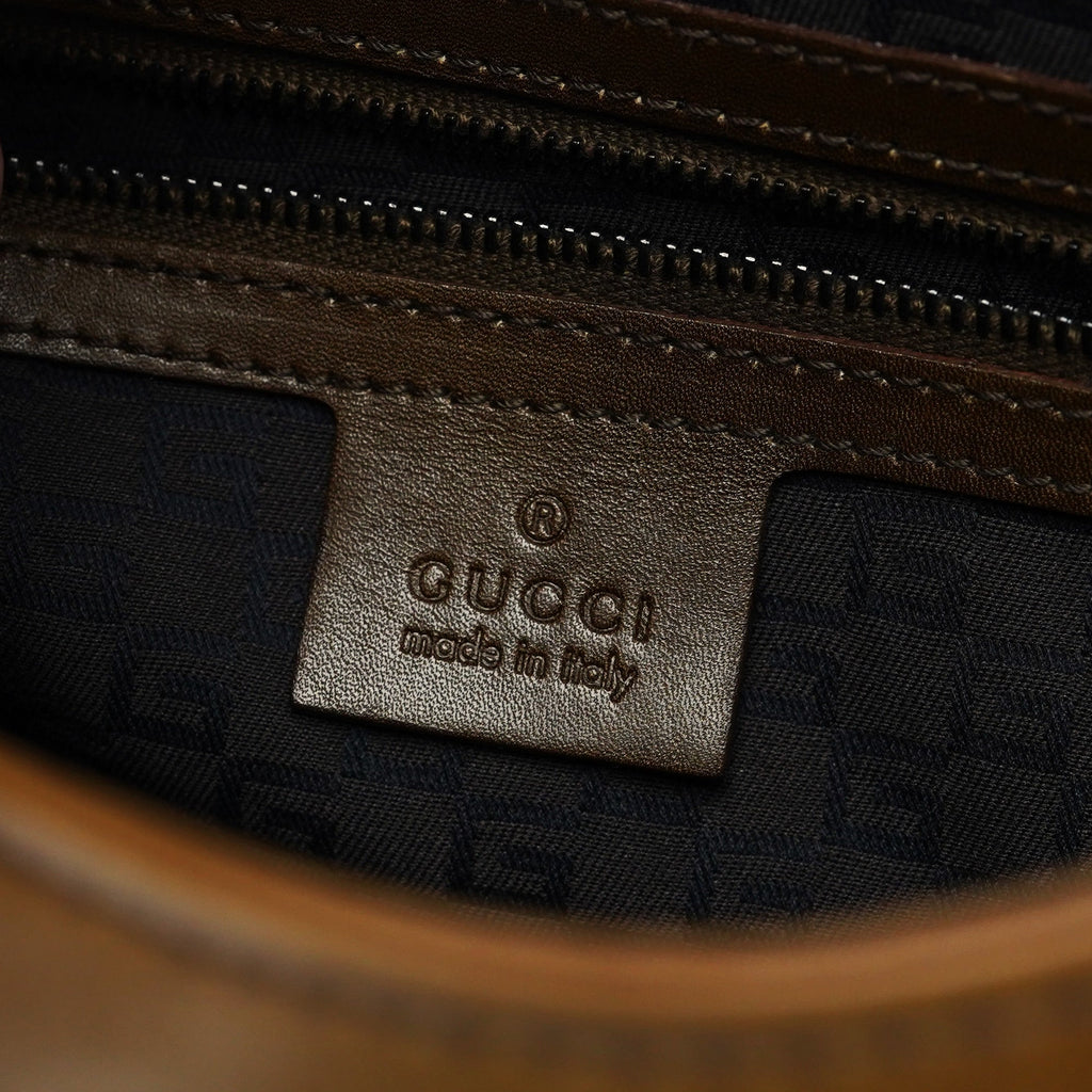 2002 Calfskin Wood Flap Shoulder Bag