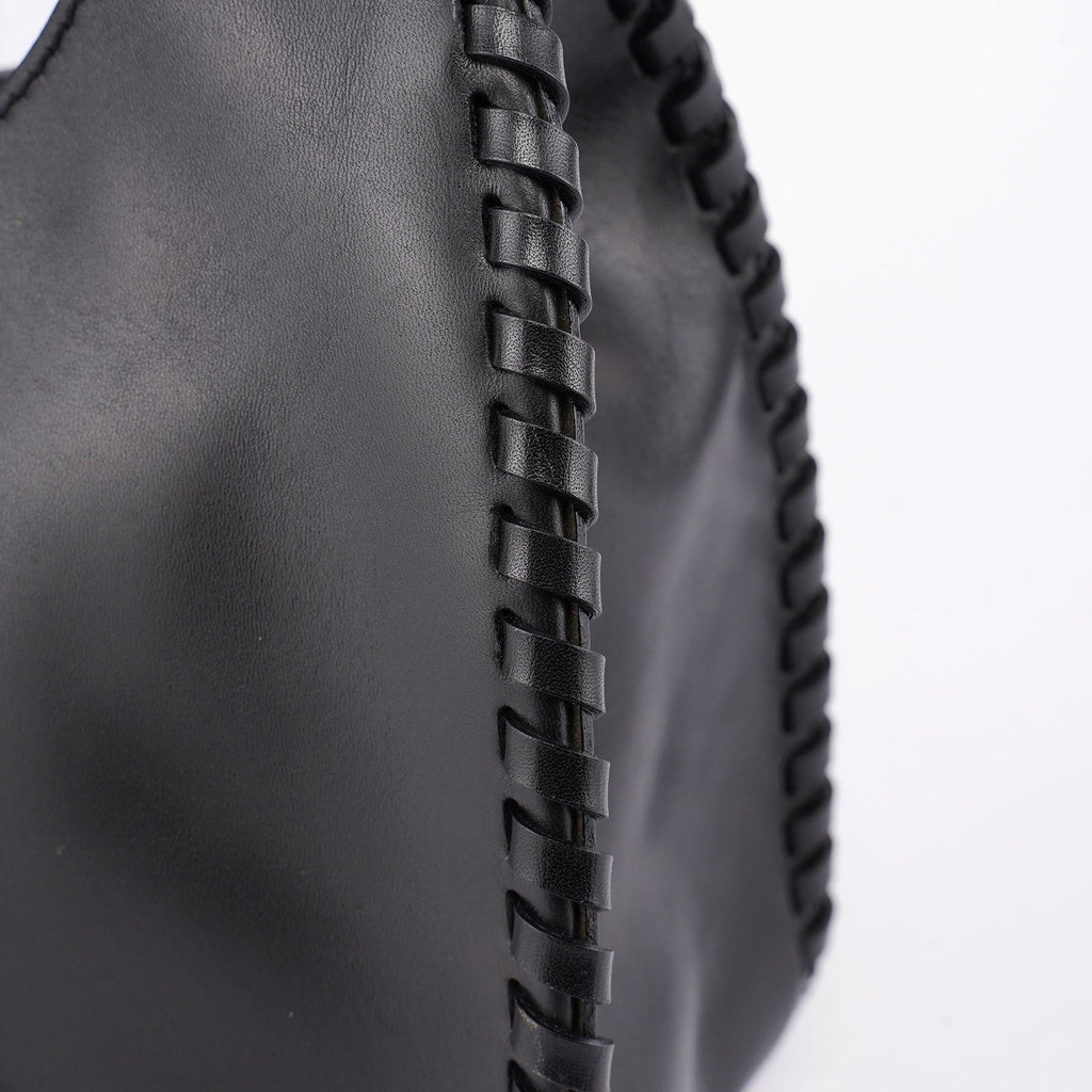 2002 Calfskin Wood Handle Shoulder Bag