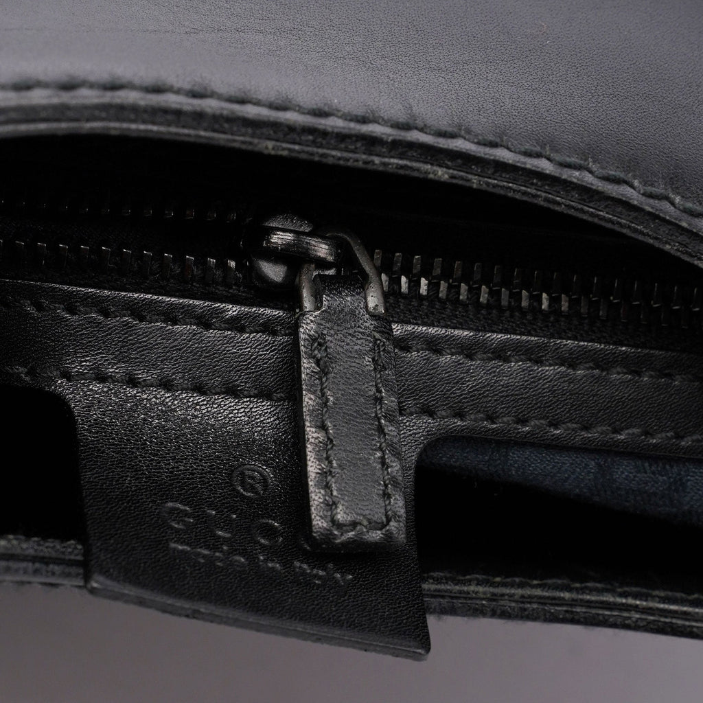2002 Calfskin Wood Handle Shoulder Bag