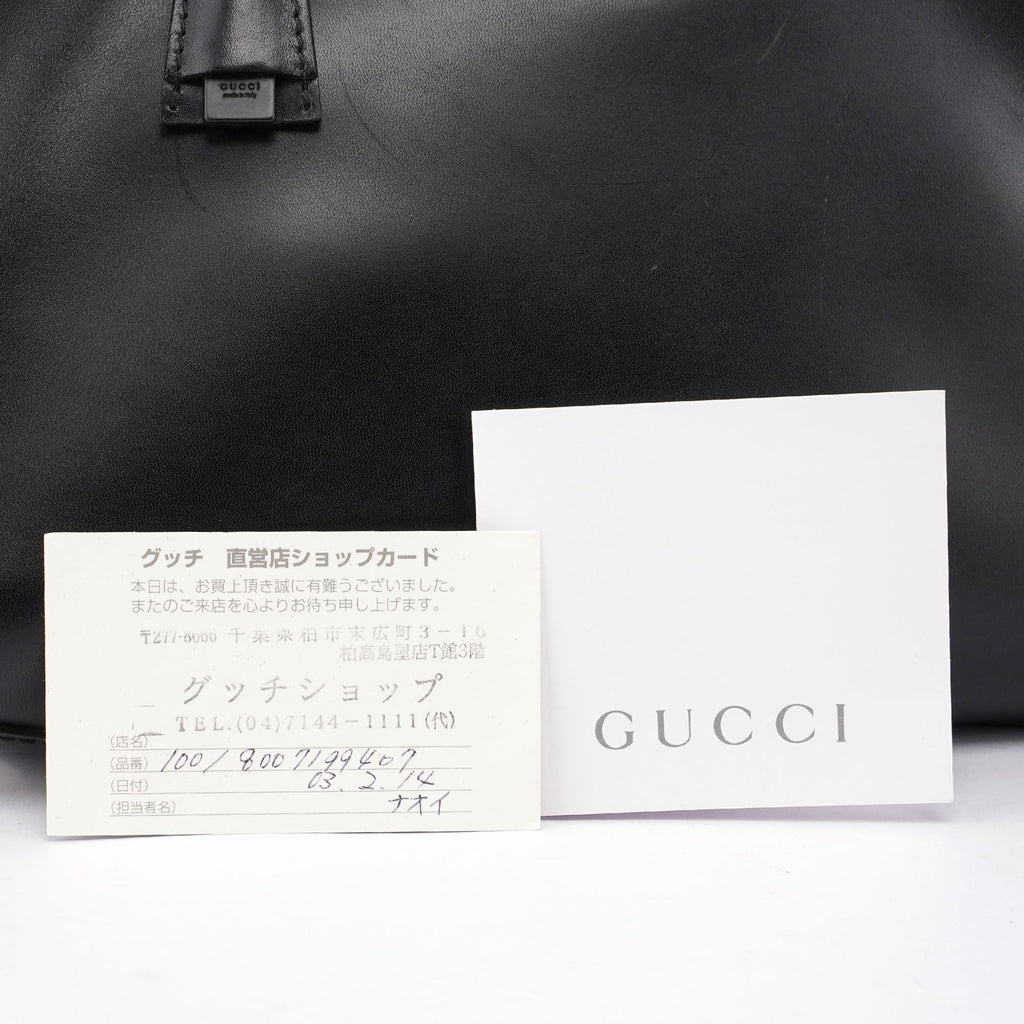 2002 Calfskin Wood Handle Shoulder Bag