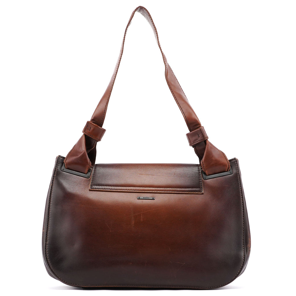 2002 Calfskin Wood Shoulder Bag