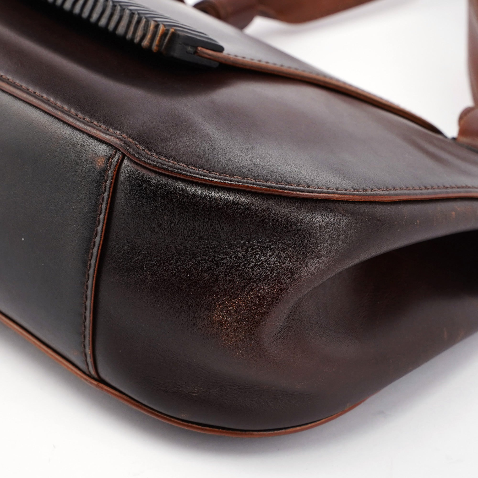 2002 Calfskin Wood Shoulder Bag