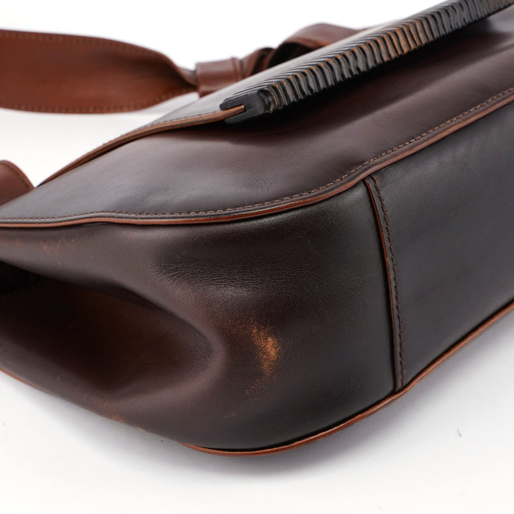 2002 Calfskin Wood Shoulder Bag