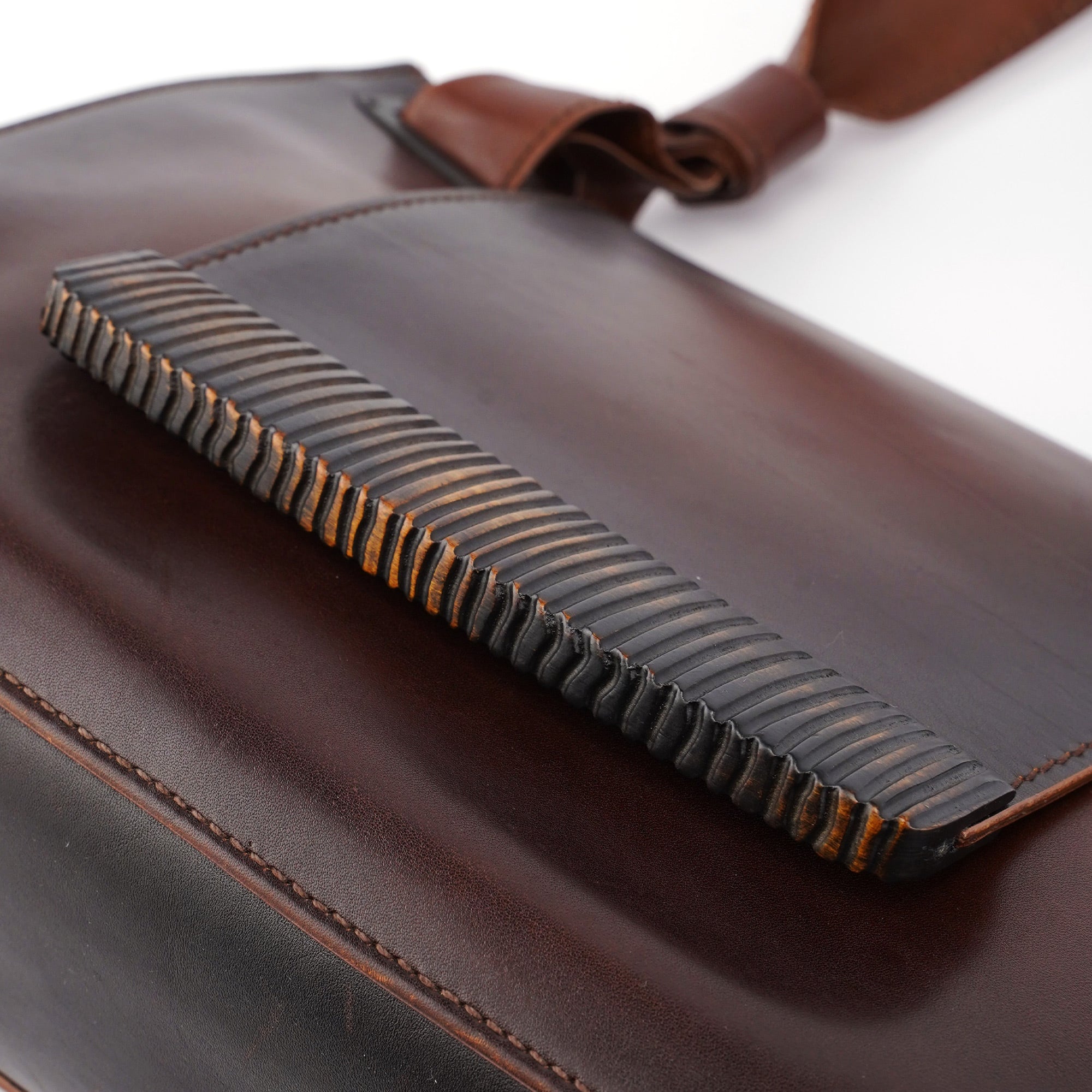 2002 Calfskin Wood Shoulder Bag