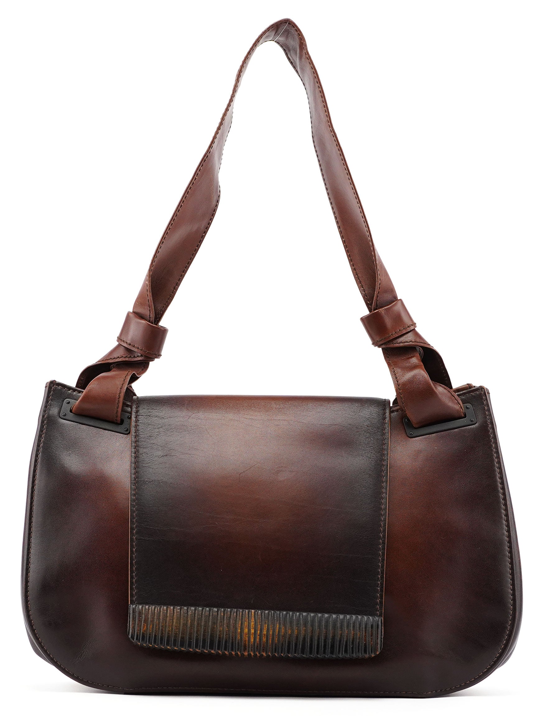2002 Calfskin Wood Shoulder Bag