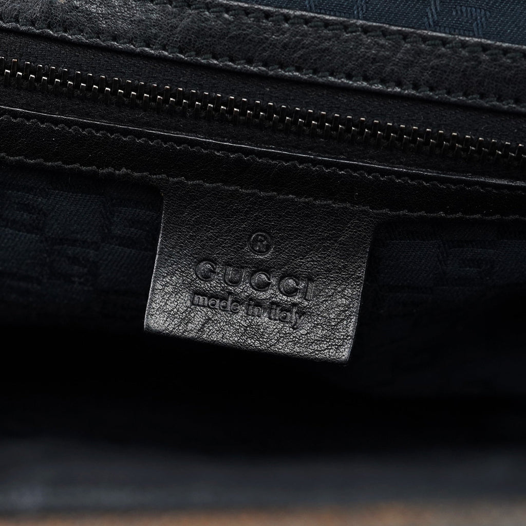 2002 Runway Black Bison Leather Doctor Bag