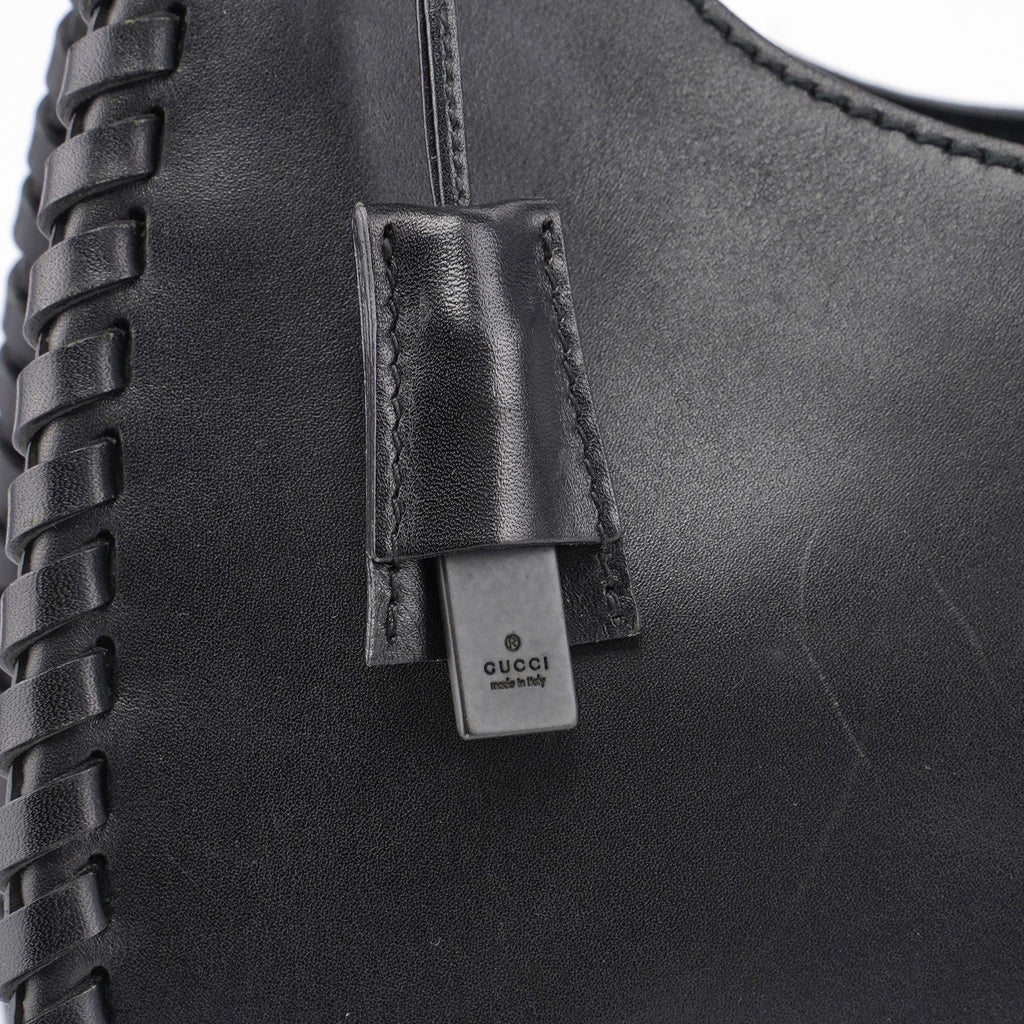 2002 Vitello Wood Handle Shoulder Bag