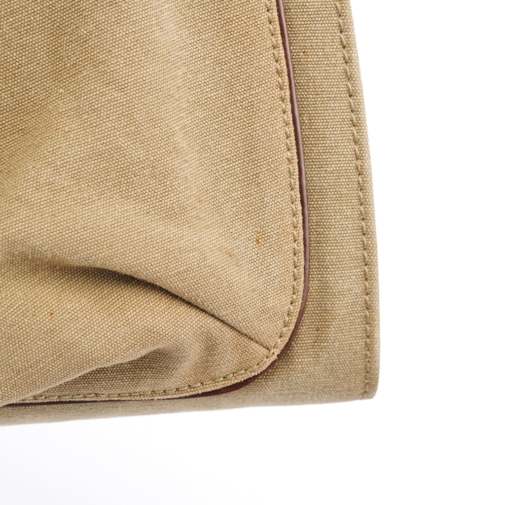 2003 Beige Canvas Bamboo Tote Bag