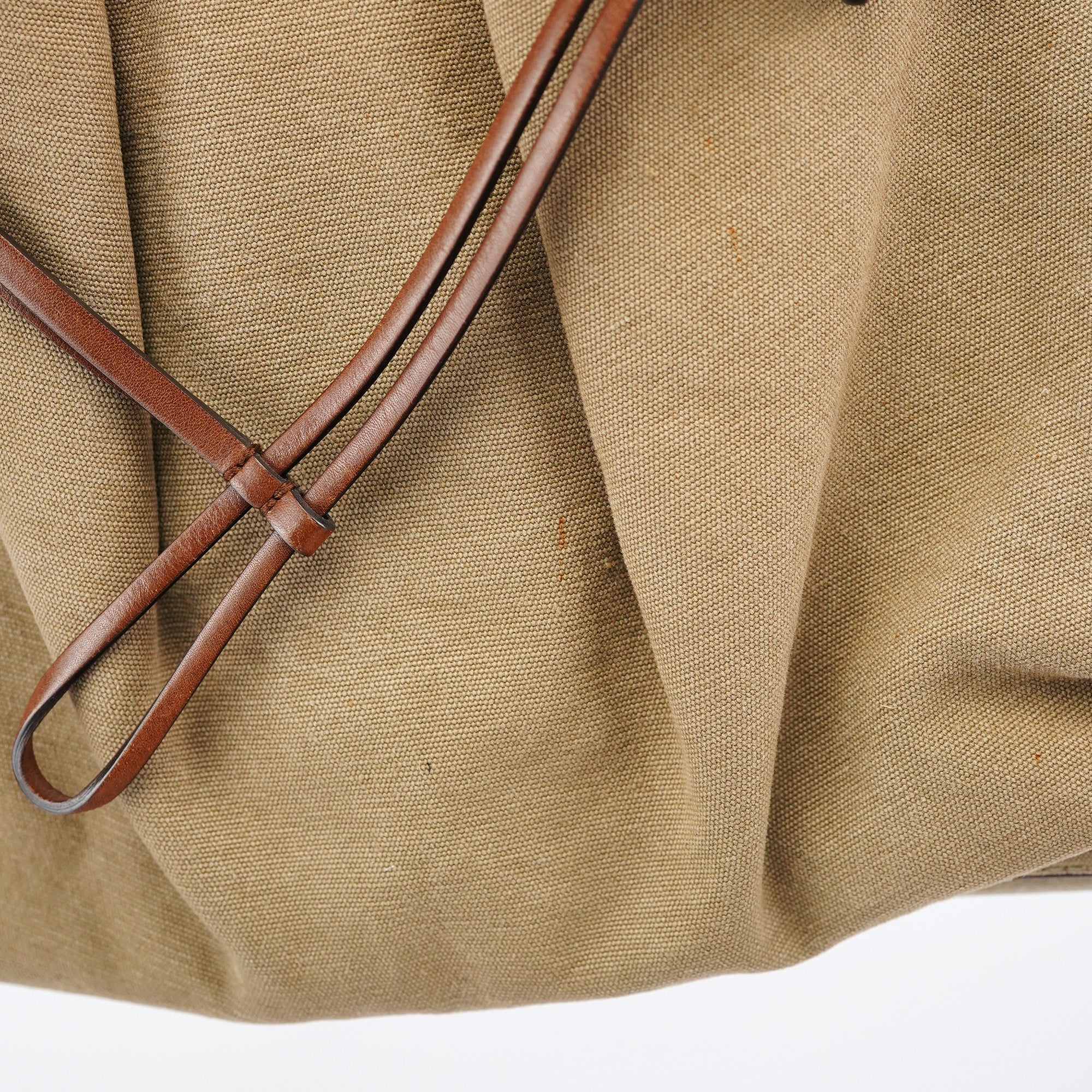 2003 Beige Canvas Bamboo Tote Bag