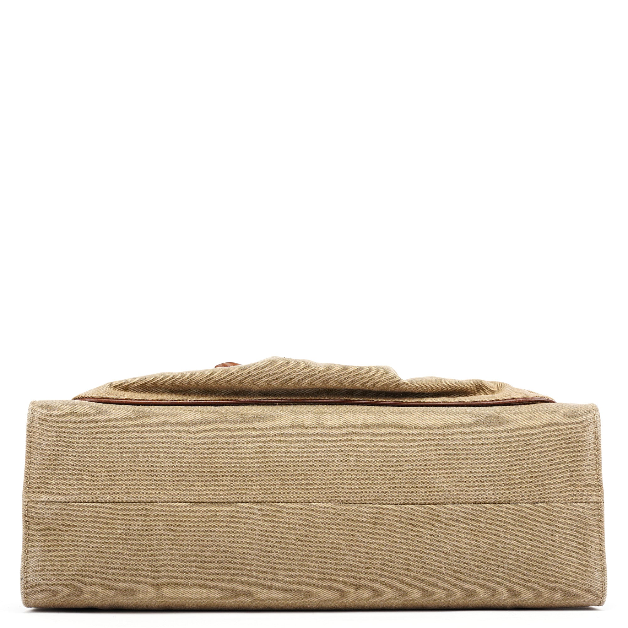 2003 Beige Canvas Bamboo Tote Bag