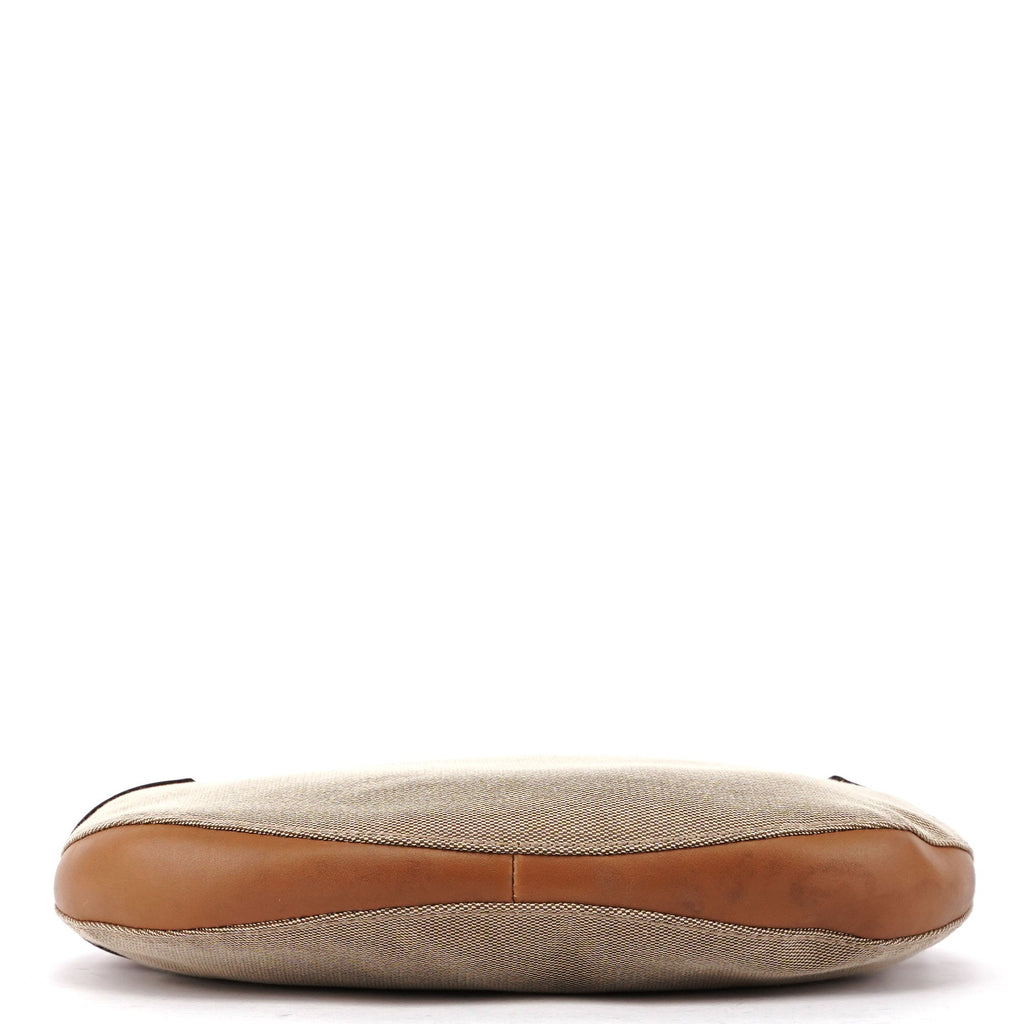 2003 Beige Canvas Round Hobo Shoulder Bag