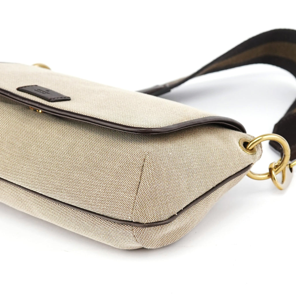 2003 Beige Canvas Shoulder Bag