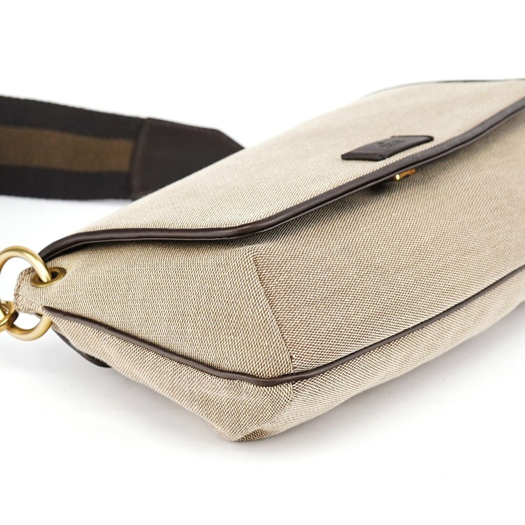 2003 Beige Canvas Shoulder Bag