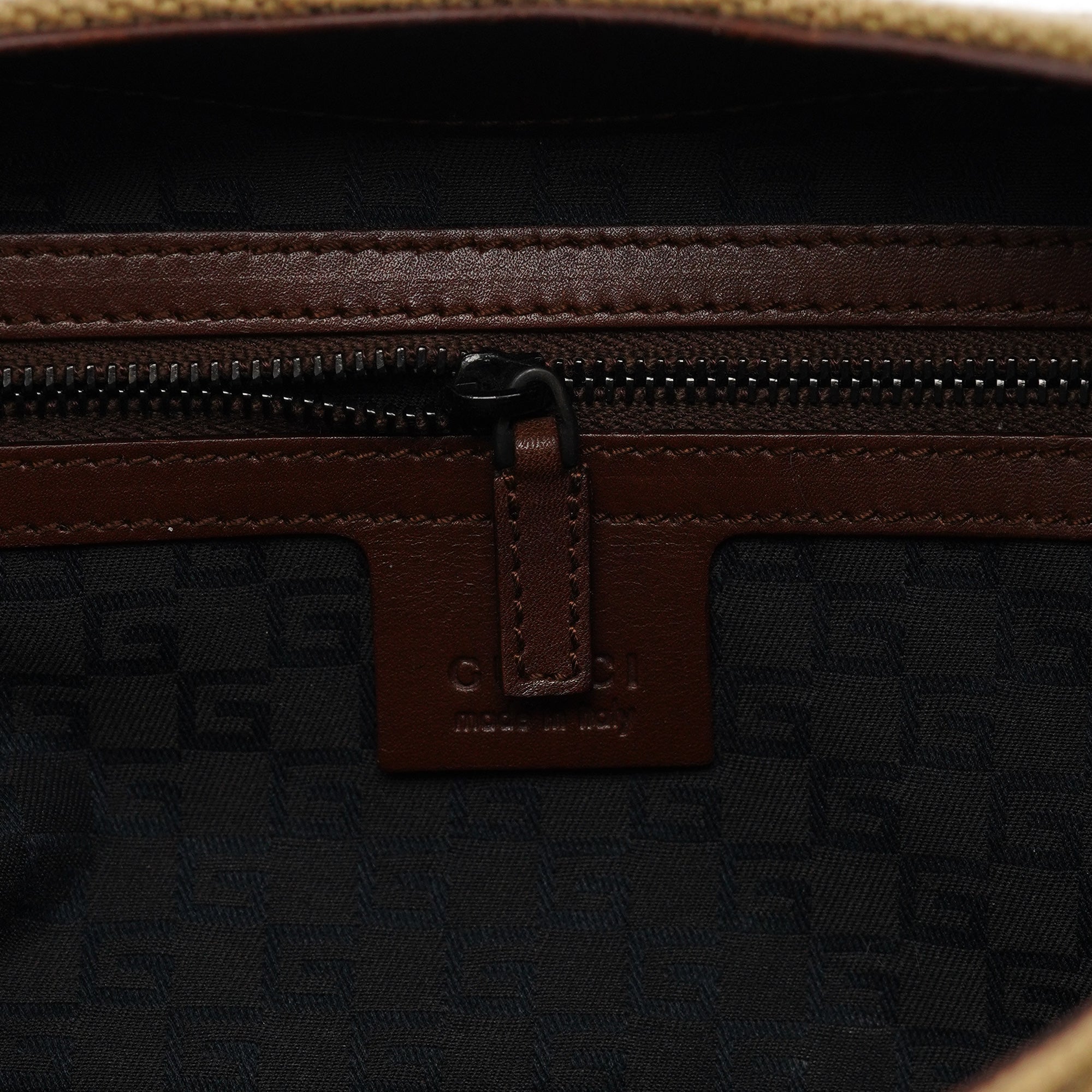 2003 Beige Canvas Wood Handle Shoulder Bag