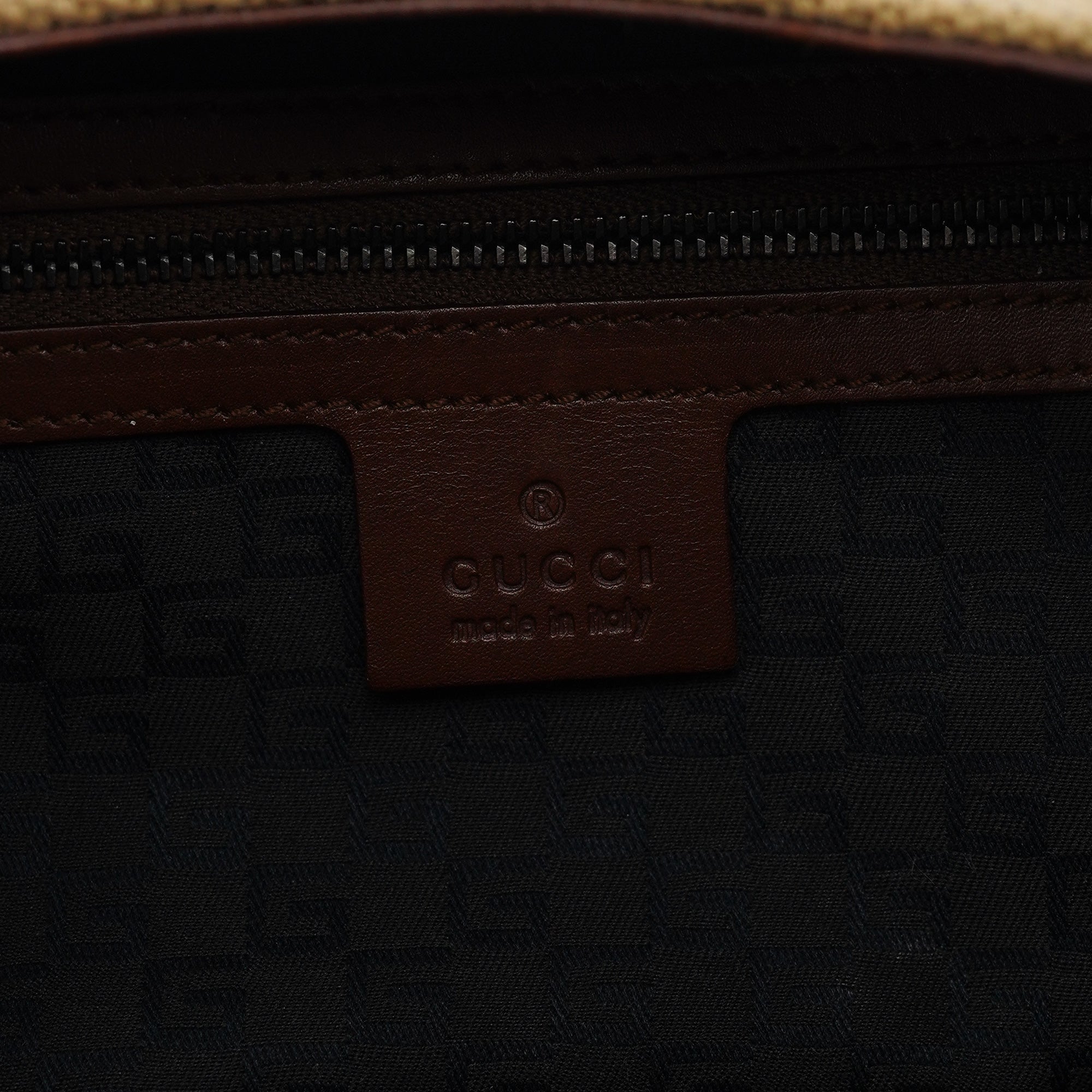 2003 Beige Canvas Wood Handle Shoulder Bag