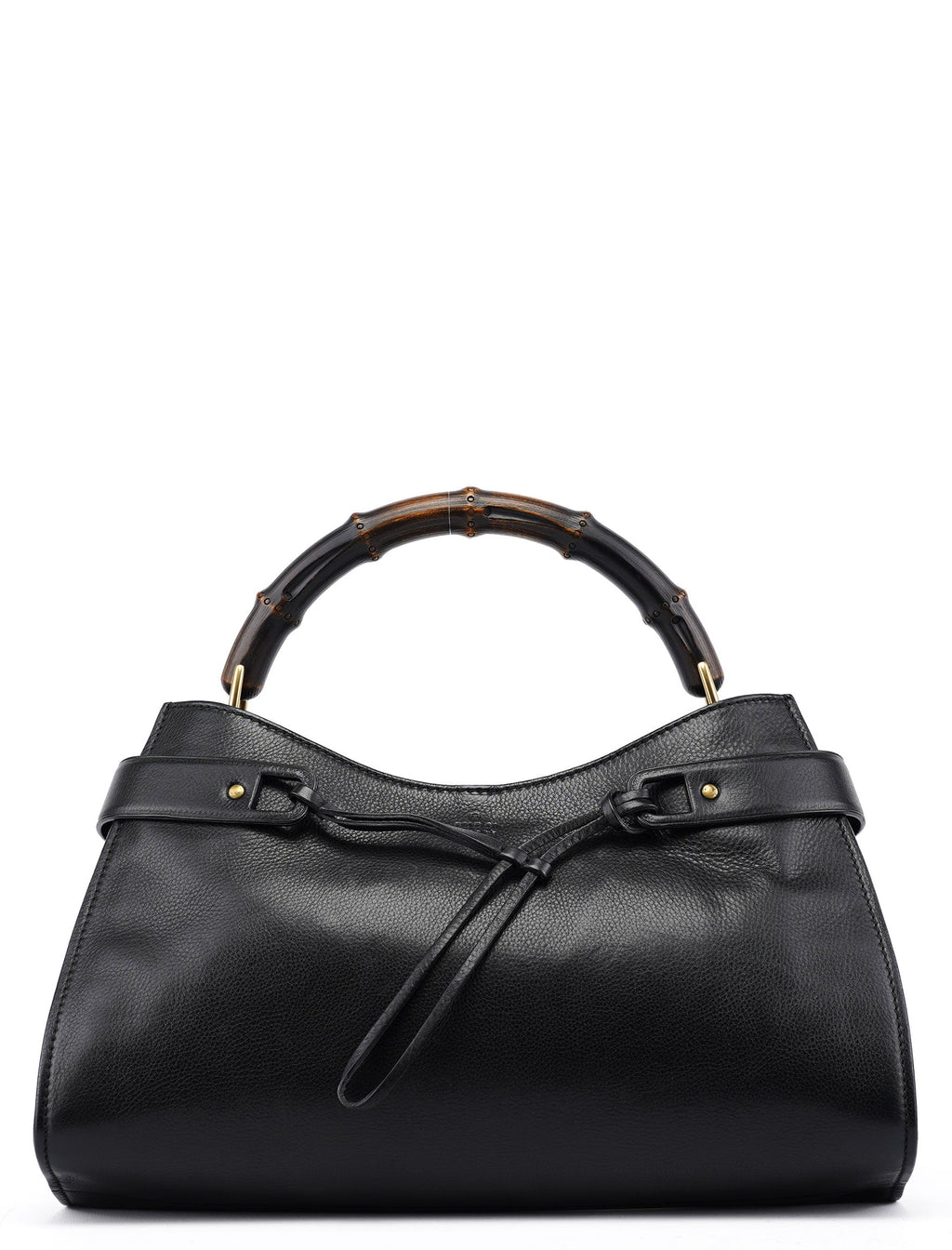 2003 Black Calfskin Bamboo Shoulder Bag
