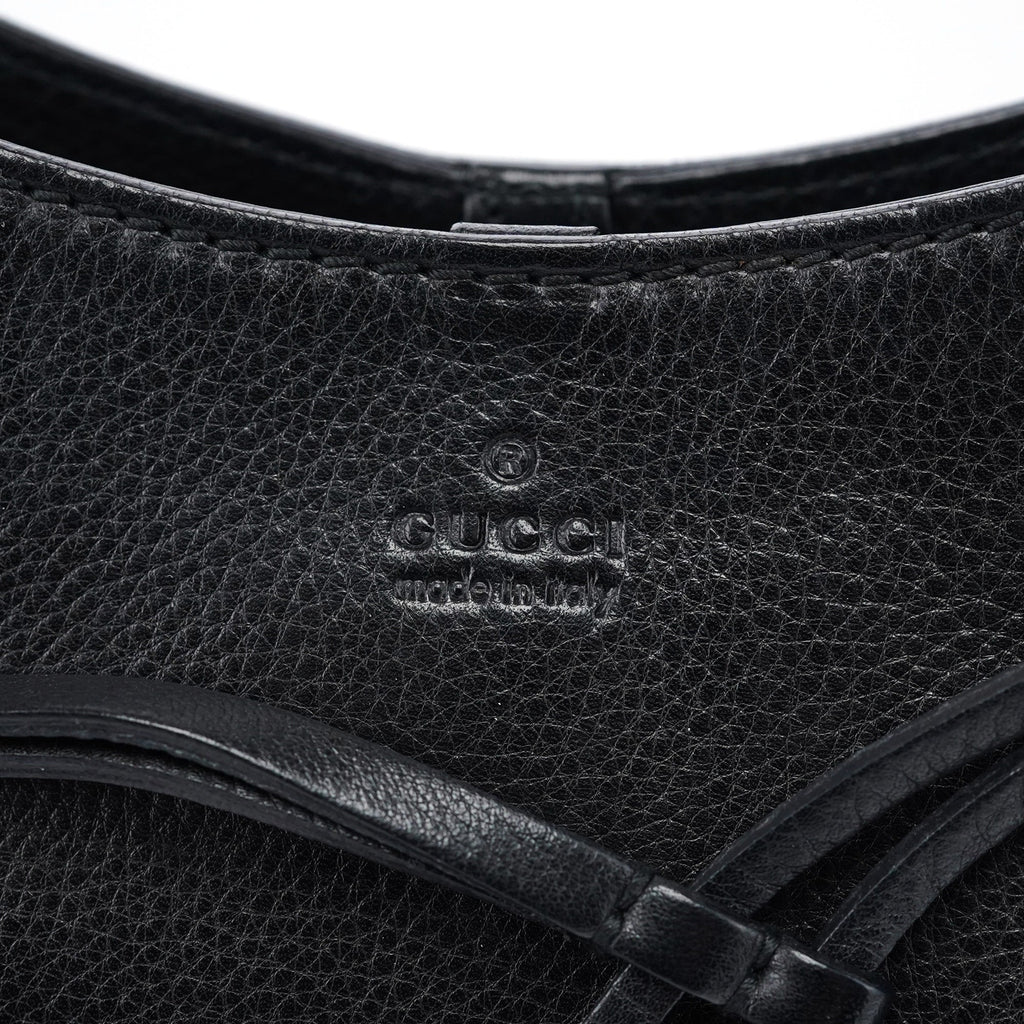 2003 Black Calfskin Bamboo Shoulder Bag