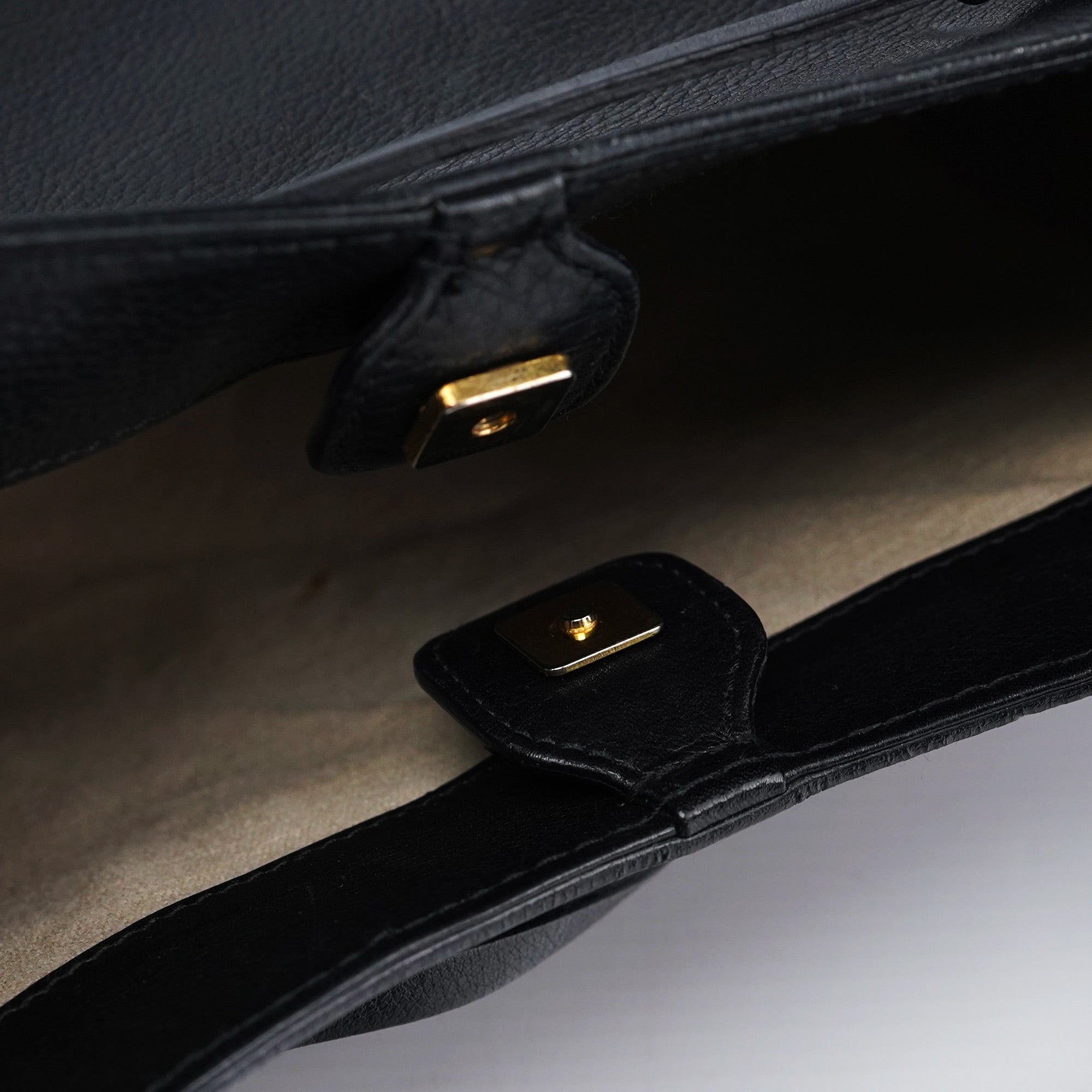 2003 Black Calfskin Bamboo Shoulder Bag