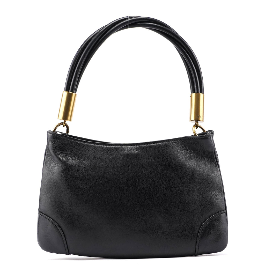 2003 Black Calfskin Knot Shoulder Bag