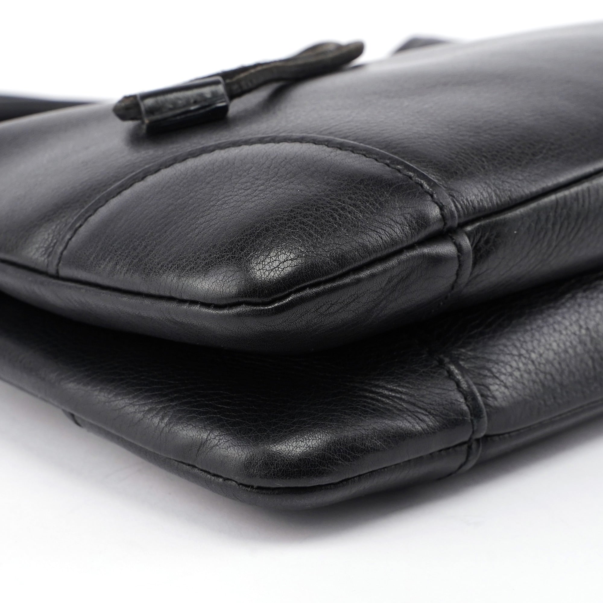 2003 Black Calfskin Knot Shoulder Bag